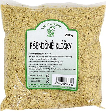 Pšeničné klíčky a ich štruktúra