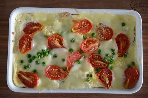 Zapečený karfiol s paradajkami a mozzarellou