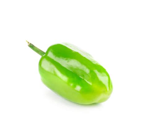 Zelená špicatá paprika na rastline