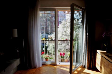 Ilustrácia francúzskeho okna s výhľadom