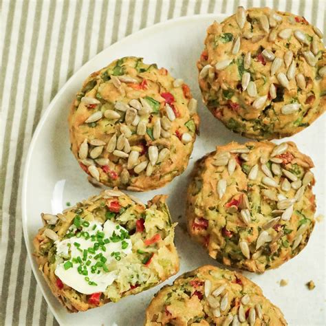 Slané muffiny so zeleninou a ovsenými vločkami