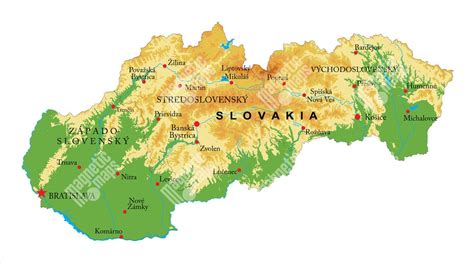 Mapa Východného Slovenska s vyznačenými farmami alebo predajnými miestami