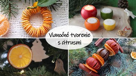 Vianočné dekorácie z citrusov