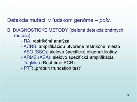 Princíp metódy PCR pre detekciu patogénov