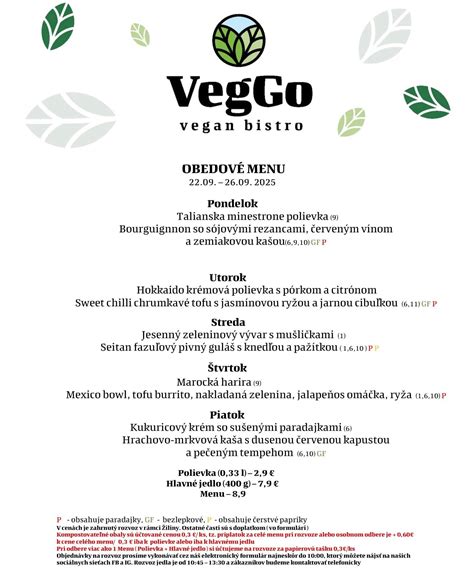 Vegánske a zdravé denné menu
