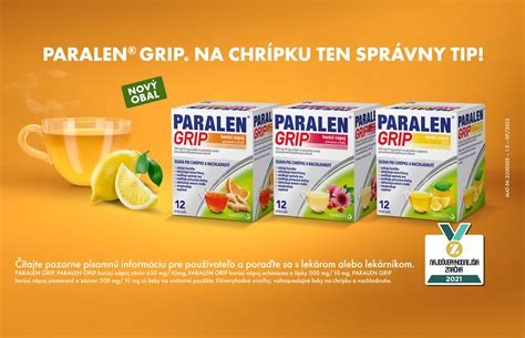 Paralen Grip Horúci Nápoj Citrón balenie