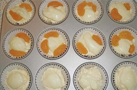 Muffiny s mandarínkami a mandľovými hoblinami