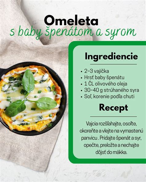 Ingrediencie na špenátovú omeletu: vajcia, špenát, syr, korenie