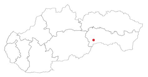 Mapa Slovenska s vyznačenými oblasťami slávnymi pre husacie hody (Slovenský Grob, Chorvátsky Grob, Spišská Nová Ves)