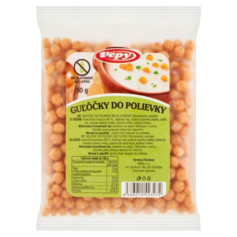 Zloženie plnky do polievky
