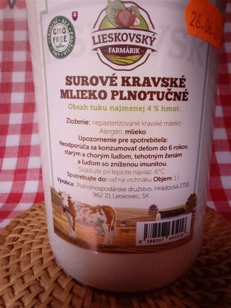 Surové kravské mlieko