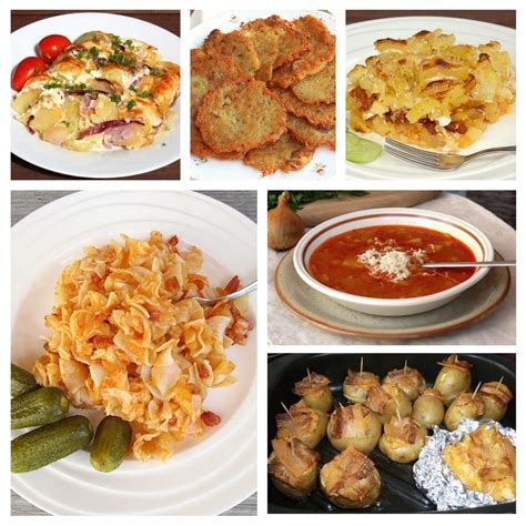 Koláž fotografií tradičných slovenských jedál