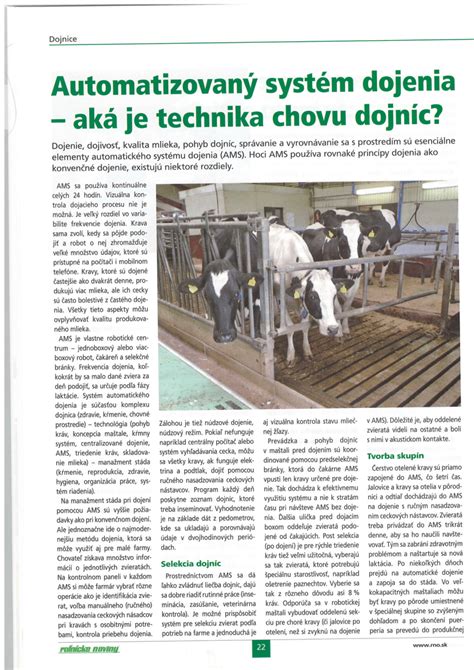 Hygiena dojenia v chove dojníc