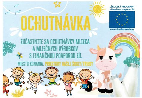 Ochutnávka mliečnych výrobkov pre deti v škole