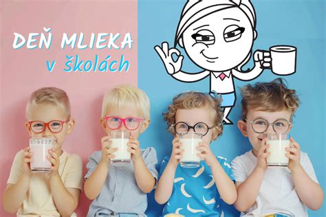 Ilustrácia: Deti pijúce mlieko v škole