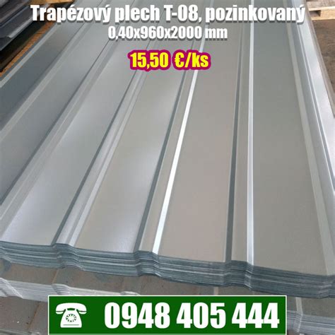 Rôzne profily a povrchové úpravy trapézových plechov