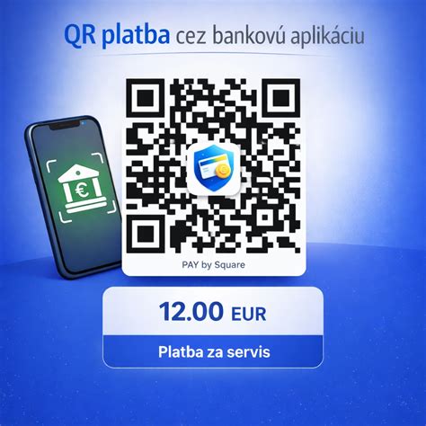 Príklady QR kódov pre bezhotovostné platby