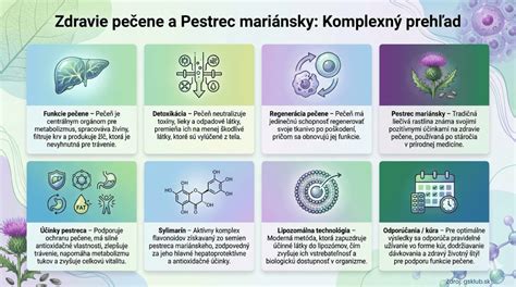 Infografika: Kľúčové účinky Pestreca mariánskeho