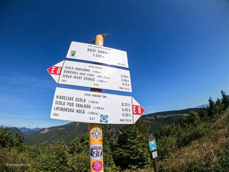 Mapa turistických trás na Kozí chrbát