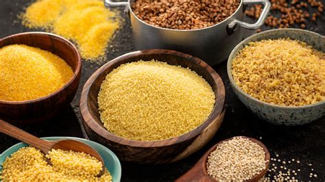 Kolekcia zdravých alternatív príloh: Kuskus, bulgur, quinoa, šošovica, mungo, pšeno, amarant