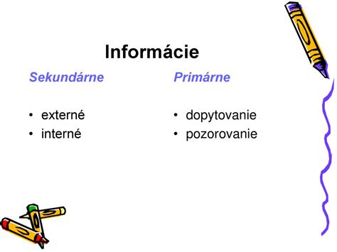 Schéma: Zdroje informácií (primárne, sekundárne, terciárne)