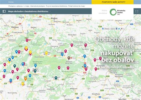 Mapa obchodov s potravinami