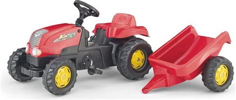 Detský šliapací traktor s prívesom