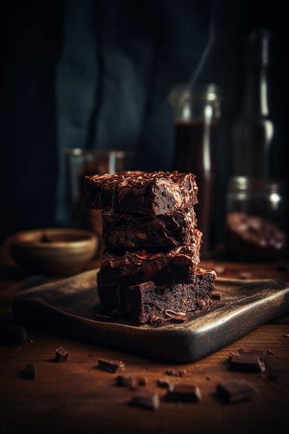 Fotografia čokoládového brownie
