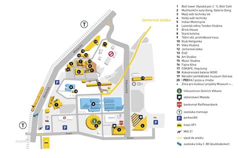 mapa areálu UNM s navigáciou