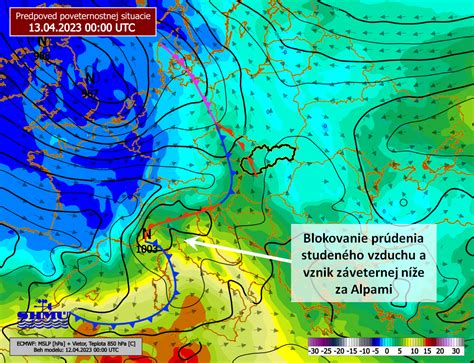 Mapa prúdenia studeného vzduchu v severnom Atlantiku