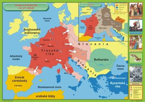 Mapa Franskej ríše za vlády Karola Veľkého