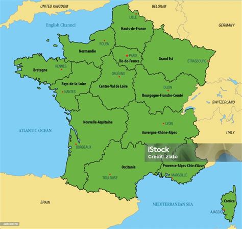Mapa Francúzskych Álp s vyznačenými letiskami Ženeva a Lyon