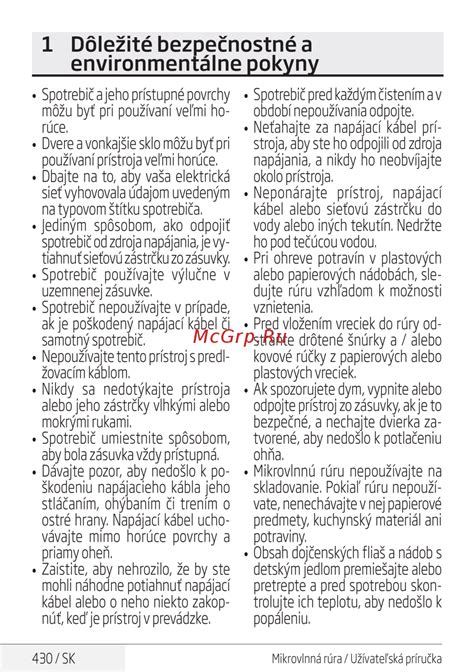 Bezpečnostné pokyny pri oprave mikrovlnnej rúry