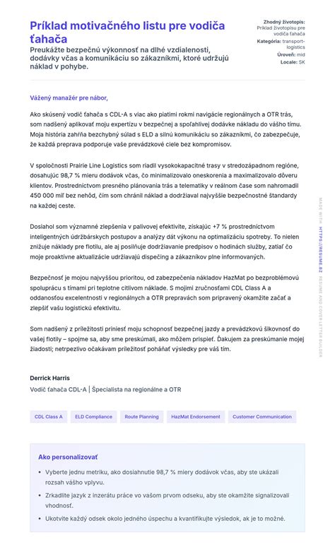 Príklad zodpovedného správania vodiča
