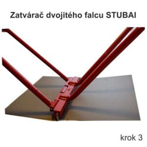 Schéma dvojitej stojatej drážky (falcu)