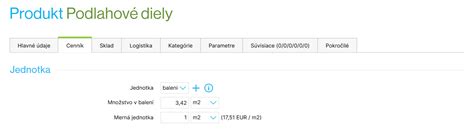 Nastavenie maximálneho množstva produktu