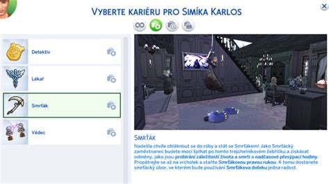 Smrťák v The Sims 4 s dušou Simíka