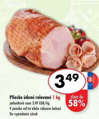 Údené rolované pliecko v sieťke