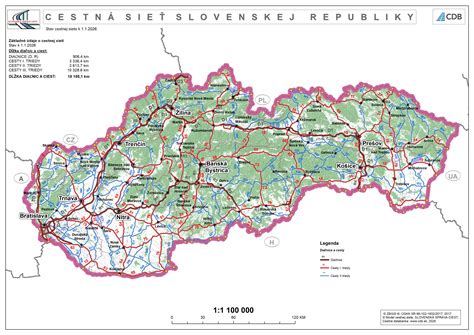 Mapa Slovenska s označenými supermarketmi