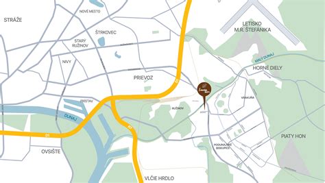 Mapa znázorňujúca lokality vhodné pre PP MASTER (napr. historické centrá miest)
