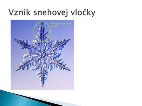Schéma vzniku snehovej vločky