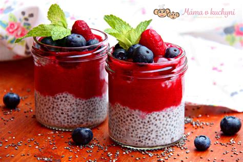Chia puding s jahodami