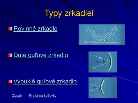Rôzne typy dopravných zrkadiel