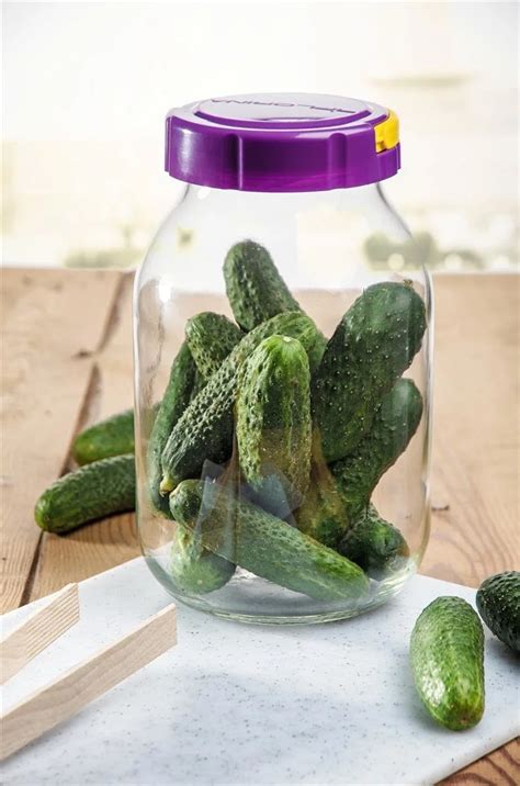 Veľký zavárací pohár s uhorkami