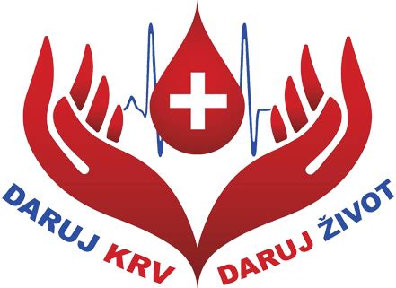 Logo Slovenského Červeného kríža a typické ocenenia pre darcov krvi