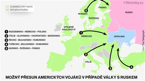 Mapa znázorňujúca postup vojsk Varšavskej zmluvy