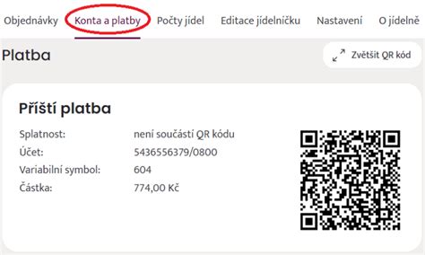 QR kód pre platbu správneho poplatku