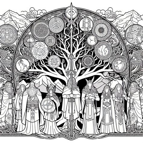 Strom Yggdrasil z mytológie