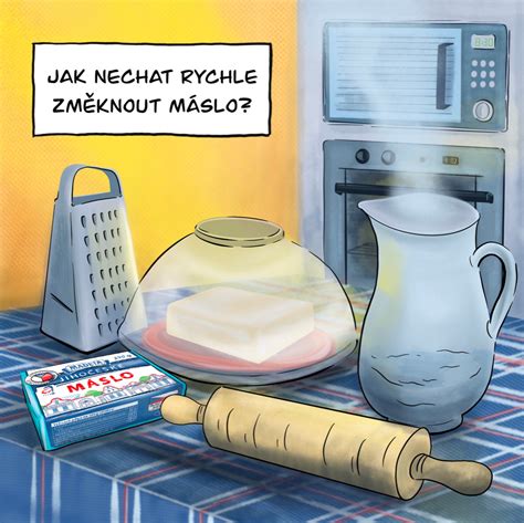Maslo zmäkčované pod teplou miskou