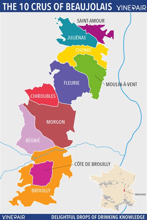 Mapa Cru Beaujolais